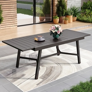 MAISONundefinedARTS Expandable Outdoor Dining Table, Adjustable